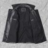 New Men's Genuine Leather Jacket Male Cowhide Overcoat Autumn Winter Business Coat Trench Style Double Breasted Clothes Calfskin