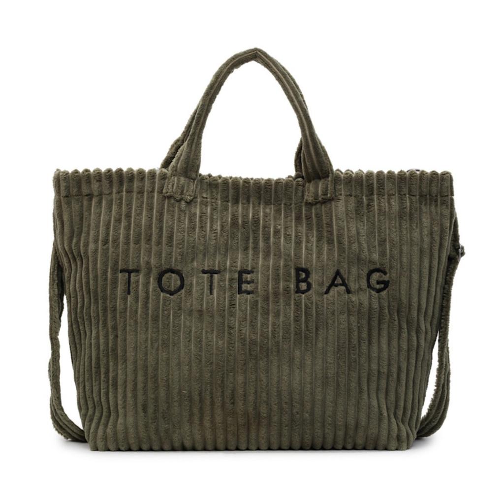 Schultertasche mit großem Fassungsvermögen, Damen-Schultertasche, Beliebte und vielseitige gestreifte Samt-Damentasche, Tragetasche mit Buchstaben