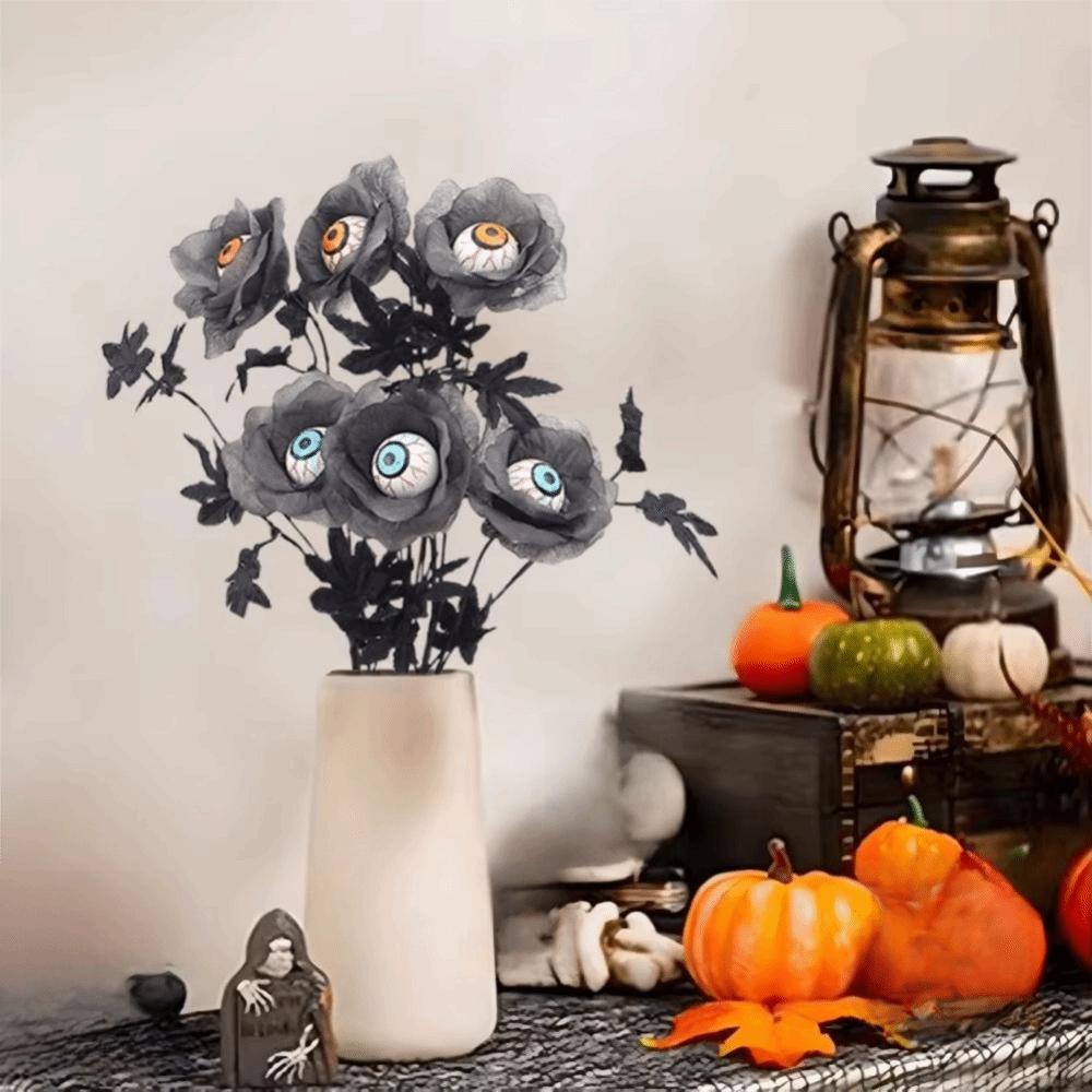 Unique Halloween Eyeball Flower Simulation Artificial False Flowers Halloween Flowers  Party Decor