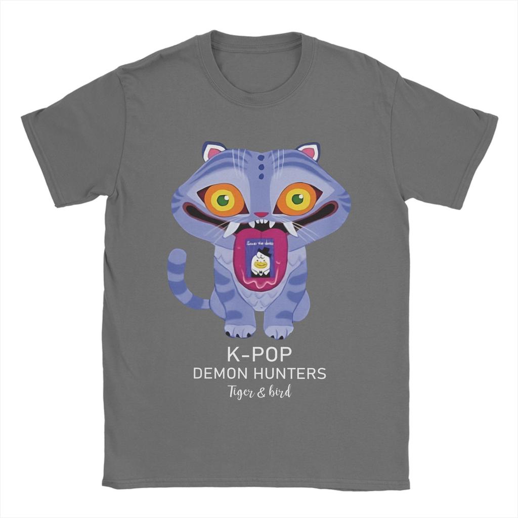 Men Women's T-Shirt K POP Demon Hunters T-Shirts Hippie Tiger and Bird Huntrix Summer Tee Shirt Streetwear Casual Cotton Tops
