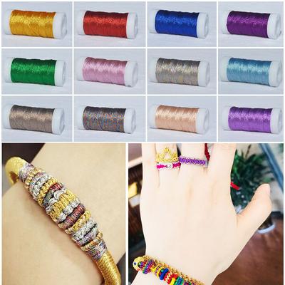 Hjem Festrekvisita Populær Macrame 1 Roll Nylon Snor Tråd Smykker Making DIY Perlekjede Kinesisk Knotting 0,2 mm-0,8 mm Armbånd Flettet