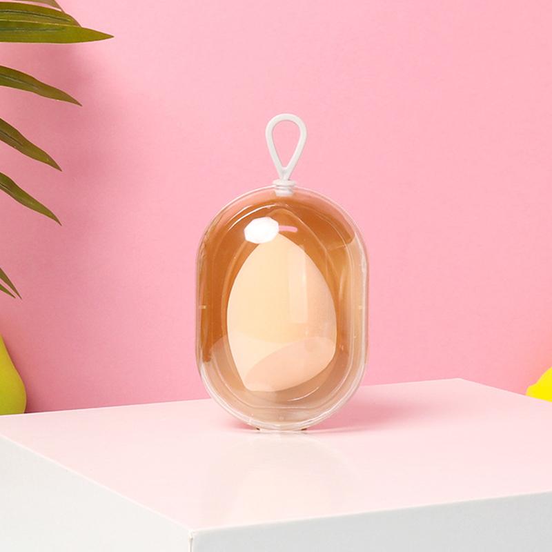 

Пустой прозрачный ящик для сушки слоек, чехол для хранения, портативная подставка для губки, косметическая стойка в форме яйца, держатель для блендера для макияжа телесный