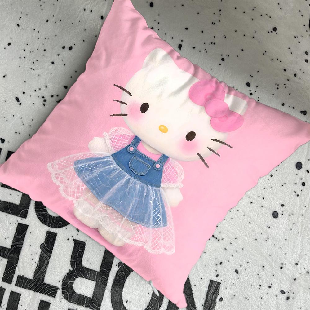 Cushion Covers Living Room Kawaii H-Hellocats Cushions For Decorative Sofa Pillowcase Decor 40X40 Holidays Ornamental Pillow