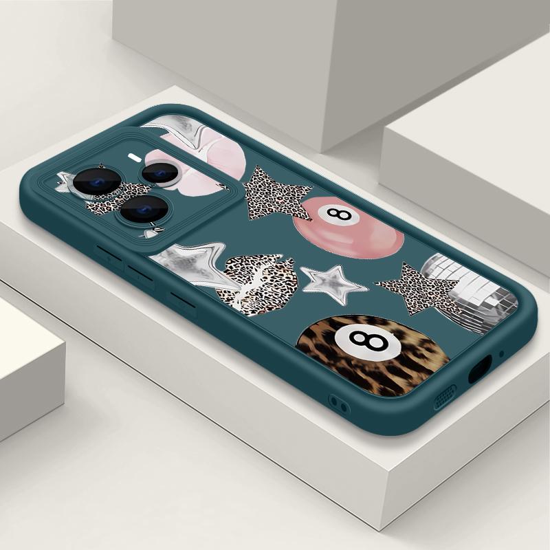 Vintage Leopard Print Stars Billiards Case For Xiaomi Redmi Note 14 13 Pro 5G 4G 12 11 Funda Xiaomi 14T 13T 11T Pro Shockproof Bumper Silicone Cover