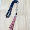 Elegant Prayer Beads Rosary Bracelet Prayer Bracelet Glass Texture Beads Bracelet Suitable for Various Occasions