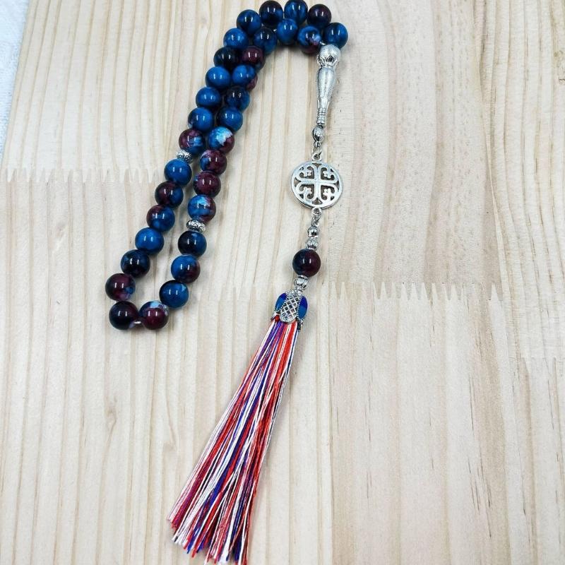 Elegant Prayer Beads Rosary Bracelet Prayer Bracelet Glass Texture Beads Bracelet Suitable for Various Occasions