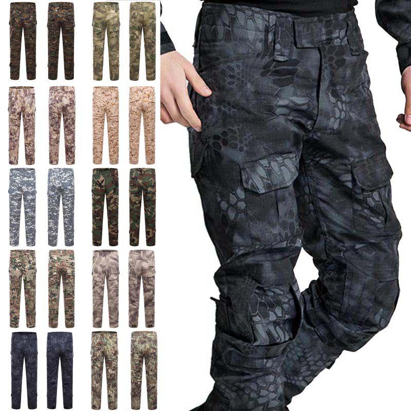 Men's Military Army Combat Tactical Airsoft Pants With Multi-pockets And Ergonomic Knee Design
