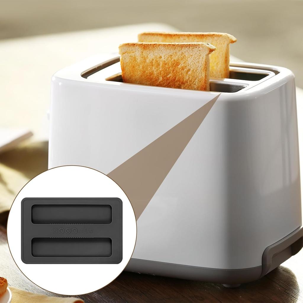 2Pcs Silicone Toaster Cover, 2 Slice Toaster Dust Covers Bread Machines Dustproof Lid Bread Maker Appliance Accessories for Breads Sandwich