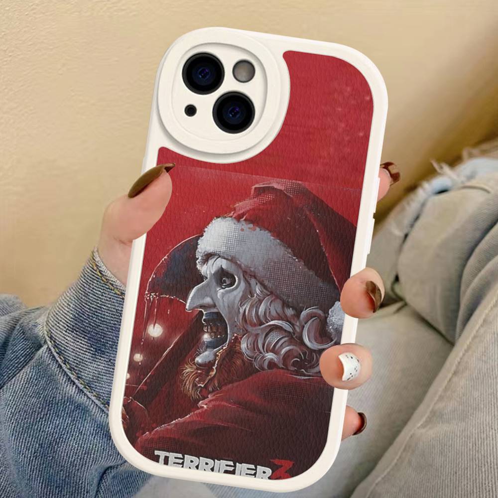 T-Terrifier Funny Horror For IPhone 16 15 14 16E 13 12 11 Pro Max Plus Phone Leather Case