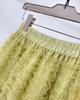 Sweet Apricot Embroidered Mesh Ruffle Midi Skirt - Fluffy, Layered and Versatile for Autumn/Winter