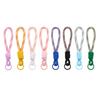 2Pcs Keychain Lanyard Two-Color Design Braided Rope Wrist Strap with Hanging Ring Keys Phone Bag Decor DIY Accessories