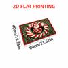 2D Flat Santa Door Mat Faux Cashmere Christmas Bath Mat Decorative Floor Rug  Christmas Home Decor