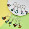 Minnie Mouse Keychain Set - 10pcs PVC Rubber Backpack & DIY Pendant
