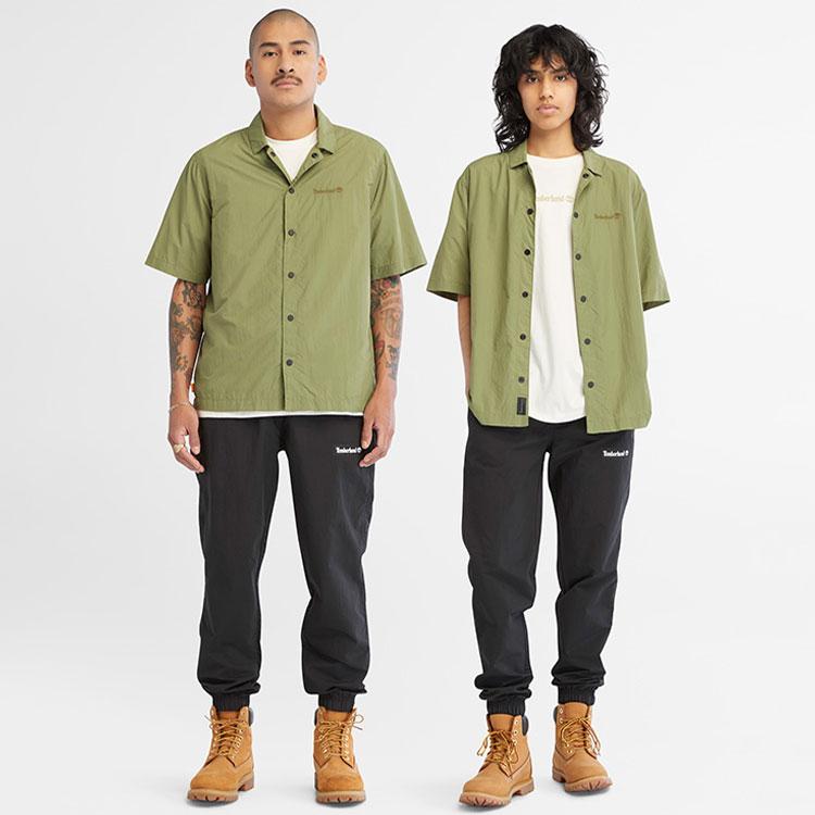 Timberland Solid Color Packable Breathable Quick-Dry Outdoor Polo Shirt Unisex Shirts Avocado-Green A68F1-V46