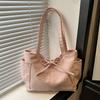 Women's Shoulder Bags Beautiful Star Diamond Canvas Tote Bag Lace-up Casual Solid Large Capacity Commuter Travel Fashion Bags