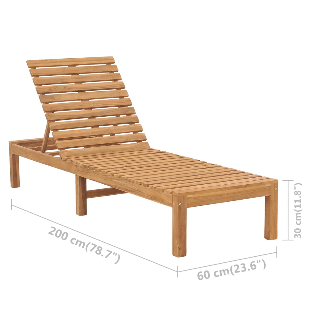 Teak Wood Sun Lounger