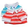 Puppy Paw Striped Pet Polo Shirt Tee Clothes Costume