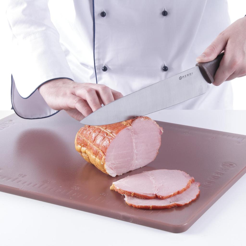 Chef's knife for cold cuts and cooked meats HACCP 385mm brown HENDI 842799