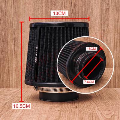 High Flow Apexi Air Filter 3'' 76mm Universal Cold Air Intake Filters Cleaner Car Accessories