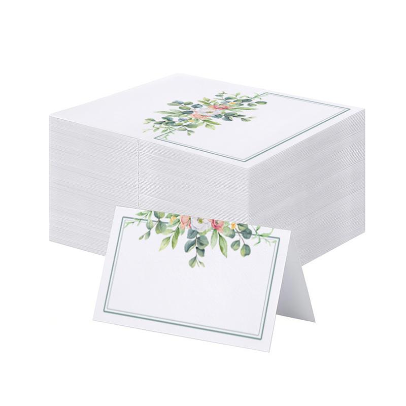 50Pcs/Bag Christmas Greeting Card Place Cards Birthday Party Banquet Seating Number Table Card DIY Wedding Paper Name