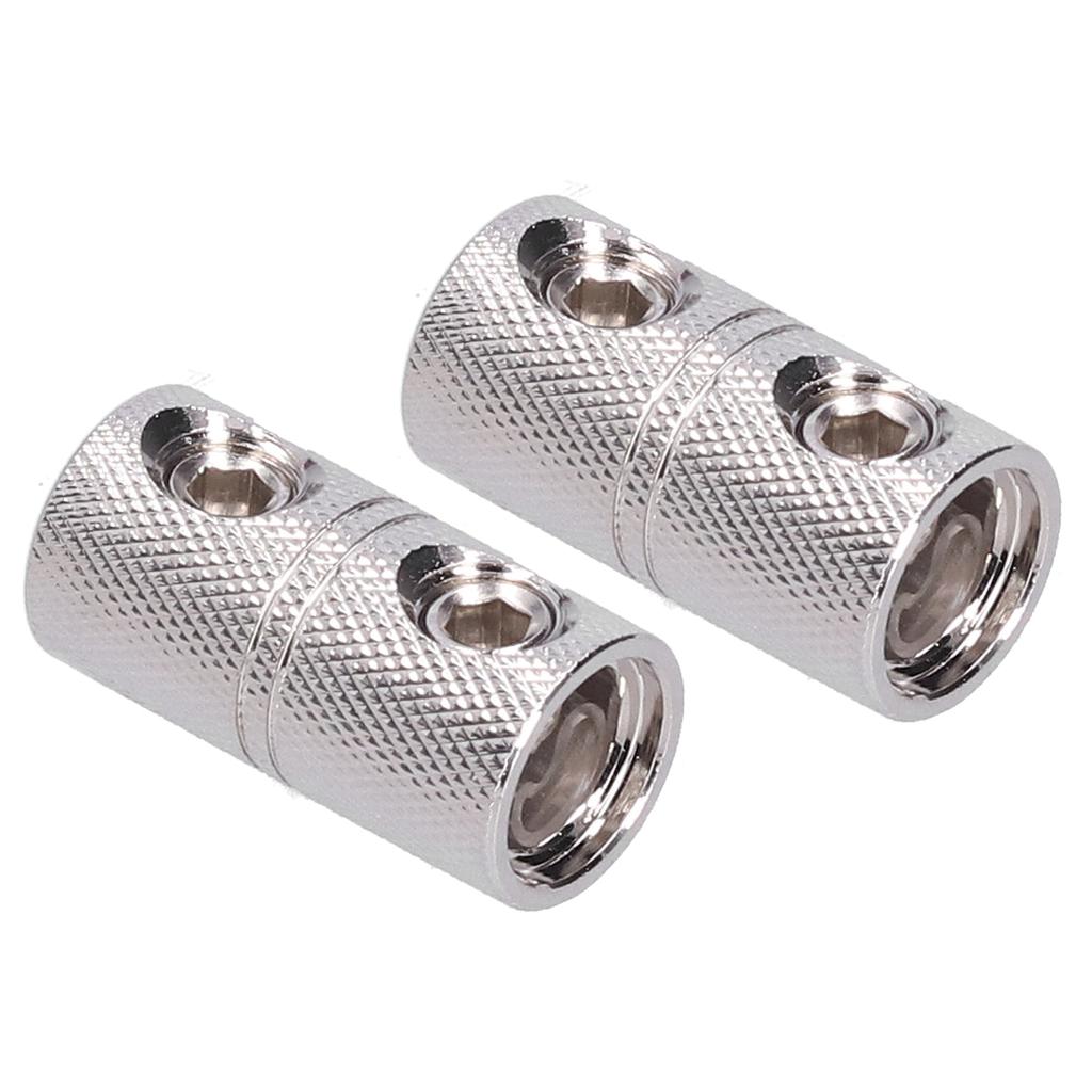 2pcs Power Cord Extension Terminal 0 Gauge Input Output Wire Coupler for Car Audio System