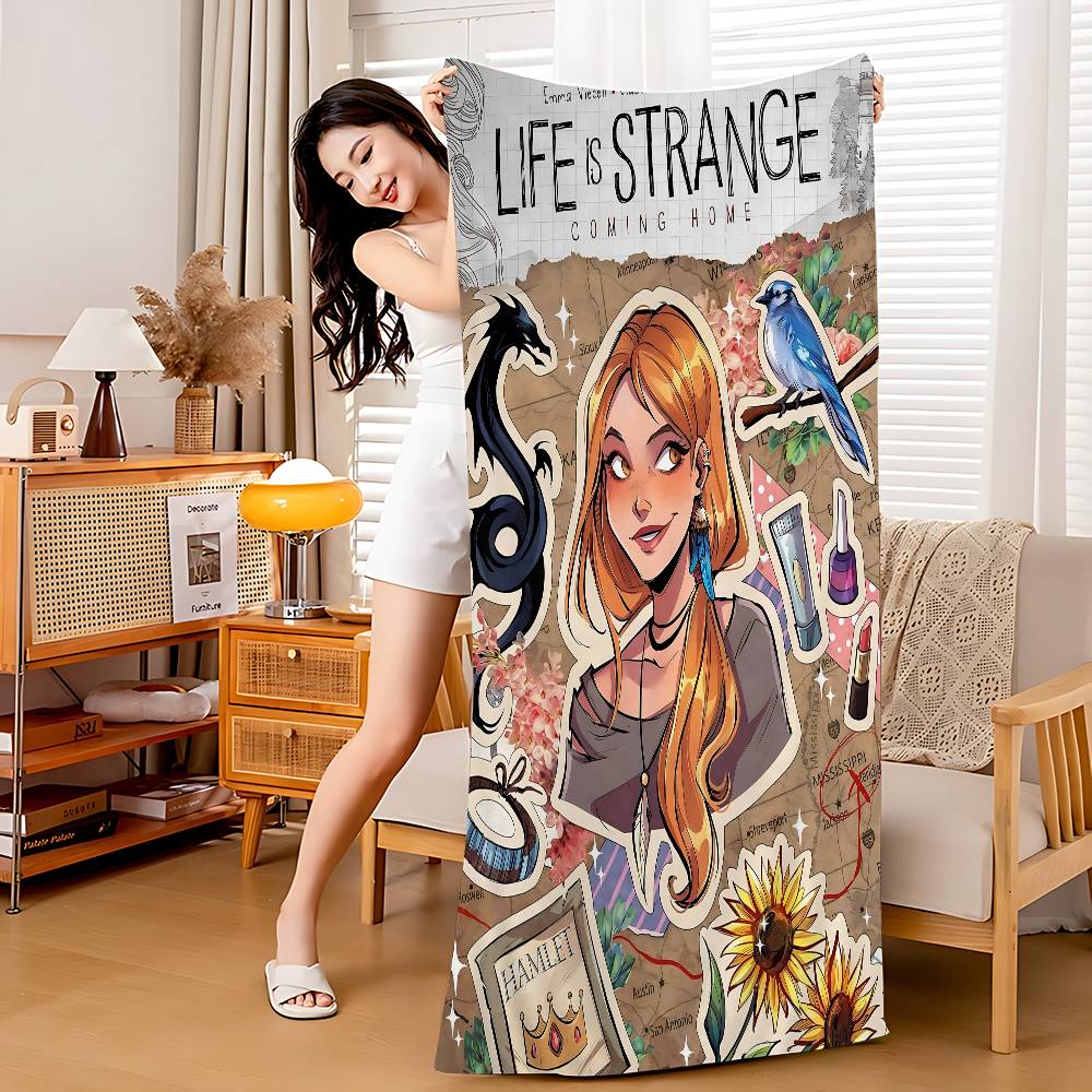 

Game L-Life Is Strange 2 Microfiber Beach Towel Absorbent Quick Dry Soft Yoga Swimming Resort Mountain Climbing Towel W30*H60(CM)