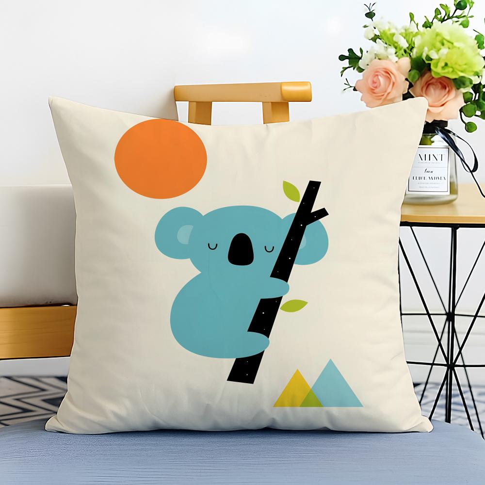 Minimalist Clean Simple Nordic Modern Anime Cushion Cover Washable Linen Pillowcase Soft for Sofa Bed Cozy Home Room Decor