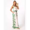 Women's Summer New Short Vest with Print and Elastic Waist Wide-Leg Pants Two-Piece Casual Set