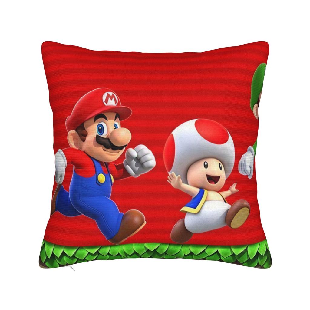 Marios 3 Pillowcase Polyester Cushion Cover Decoration Pillow Case Cover Home Zipper 45X45Cm