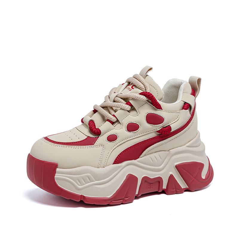 Spring new platform invisible inner height increase women's shoes daddy shoes casual sneakers CM student shoes