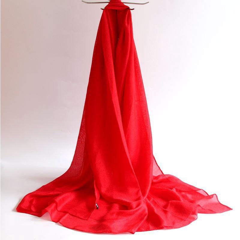 Neuer niederländischer Leinenschal für Damen, einfarbig, Baumwolle und Leinen, All-Match-Schal, Sonnenschutz, Strandtuch, Perle