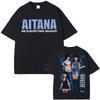 2026 Singer Aitana Cuarto Azul Tour Camisetas Gráficas Unisex Moda Femenina Estética Camiseta de Manga Corta Algodón Camiseta Casual