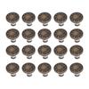 20Pcs Button Durable Card Slot Design Adjustable Bronze Metal Retractable Button for Skirts Dolls Shoes