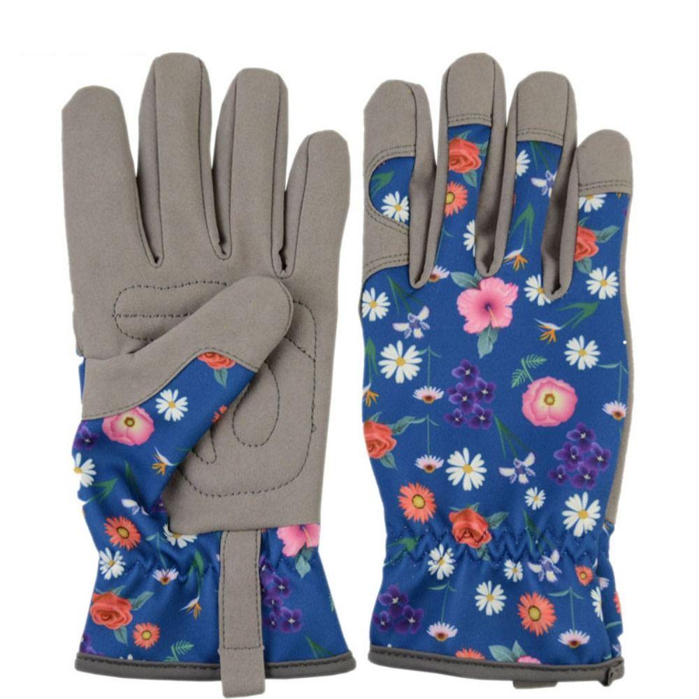 

Wrist Protect Gardening Gloves Floral Print Rose Pruning Proof Gloves Garden Working