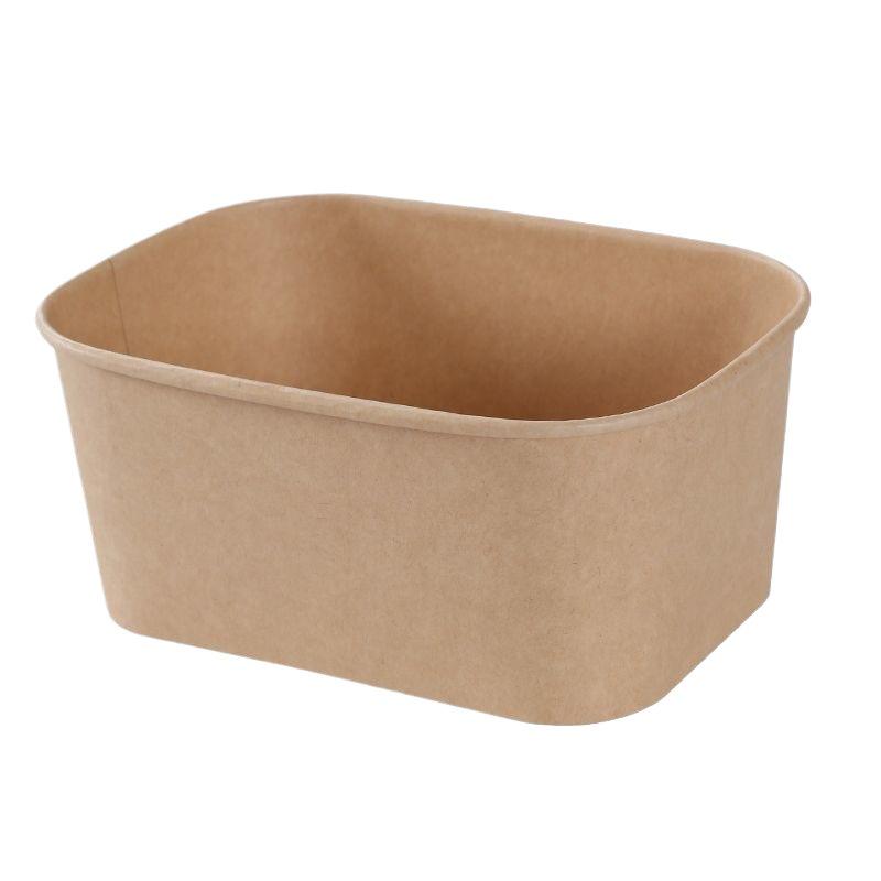 Disposable Kraft Paper Lunch Box For Takeaway & Picnic