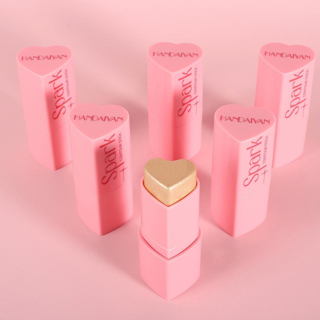 HANDAIYAN Matte Glitter Fard Guancia Ombretto Blush Evidenziatore Stick Rouge Bronzer Impermeabile Penna Contorno Trucco