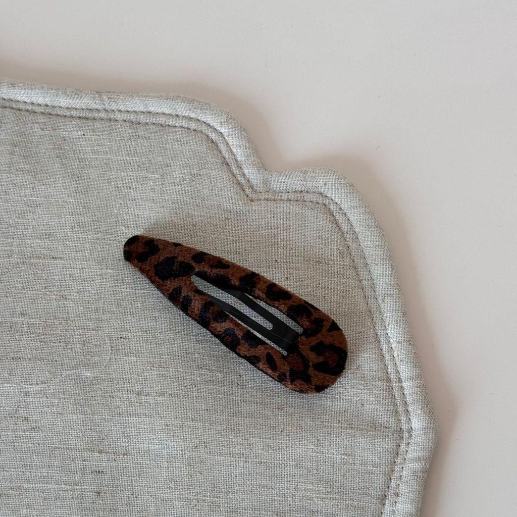 Retro spinka do włosów w panterkę - Spinka do włosów dla kobiet na grzywkę i boczna spinka