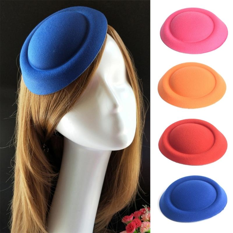 Mini Top Hat Base Man Women Wedding Party Fascinator Hat Cloth Millinery Hat Base Diy Craft Solid Man Women Dance Hat