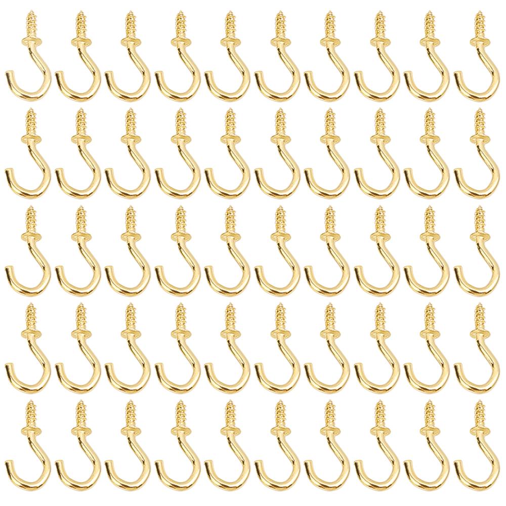 50/200 STÜCKE Mini Schrauben Haken Metall Schraubhaken Pflanzen Deckenhänger Außen Lichterketten S-Haken Mehrzweck Schlüsselaufbewahrungsregal