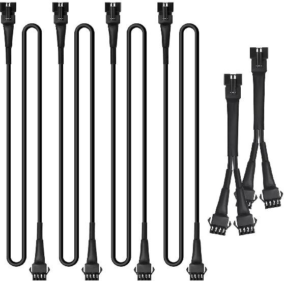 4 шт. 47-дюймовых 4-контактных RGB-удлинительных кабелей для мотоциклов и автомобилей и 2 шт. 2-полосных разветвителей для светодиодных лент подсветки днища мотоциклов, разноцветные неоновые огни