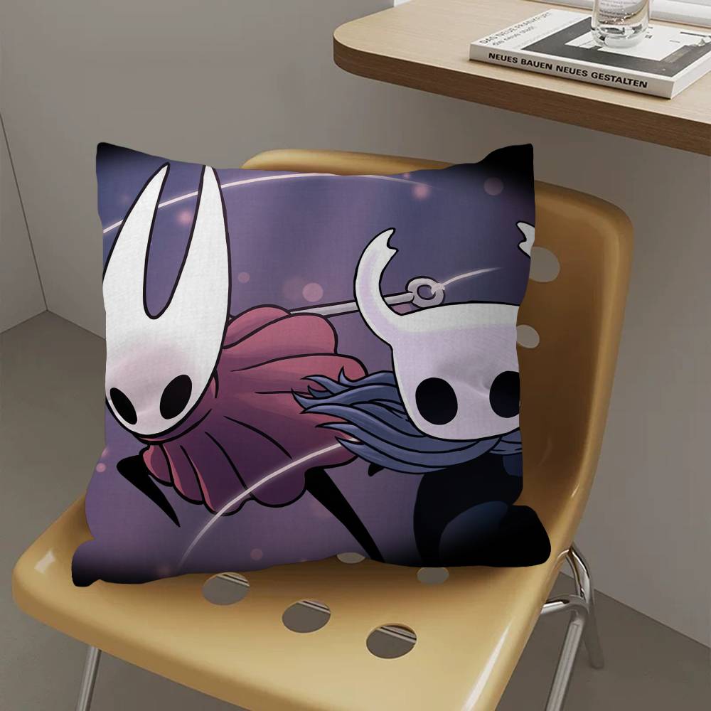 Hollow Knight Pillow Covers Cartoon Sofa Decorative Home Double-sided Printing Short Plush Cute Cushion Cover