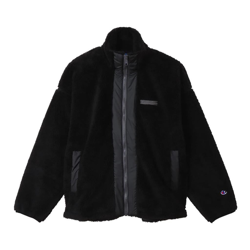 Champion Long Sleeve Stretch Warm Windproof Zip Jacket with Script Size L Women's Logo, Black, (CW-YS603)
