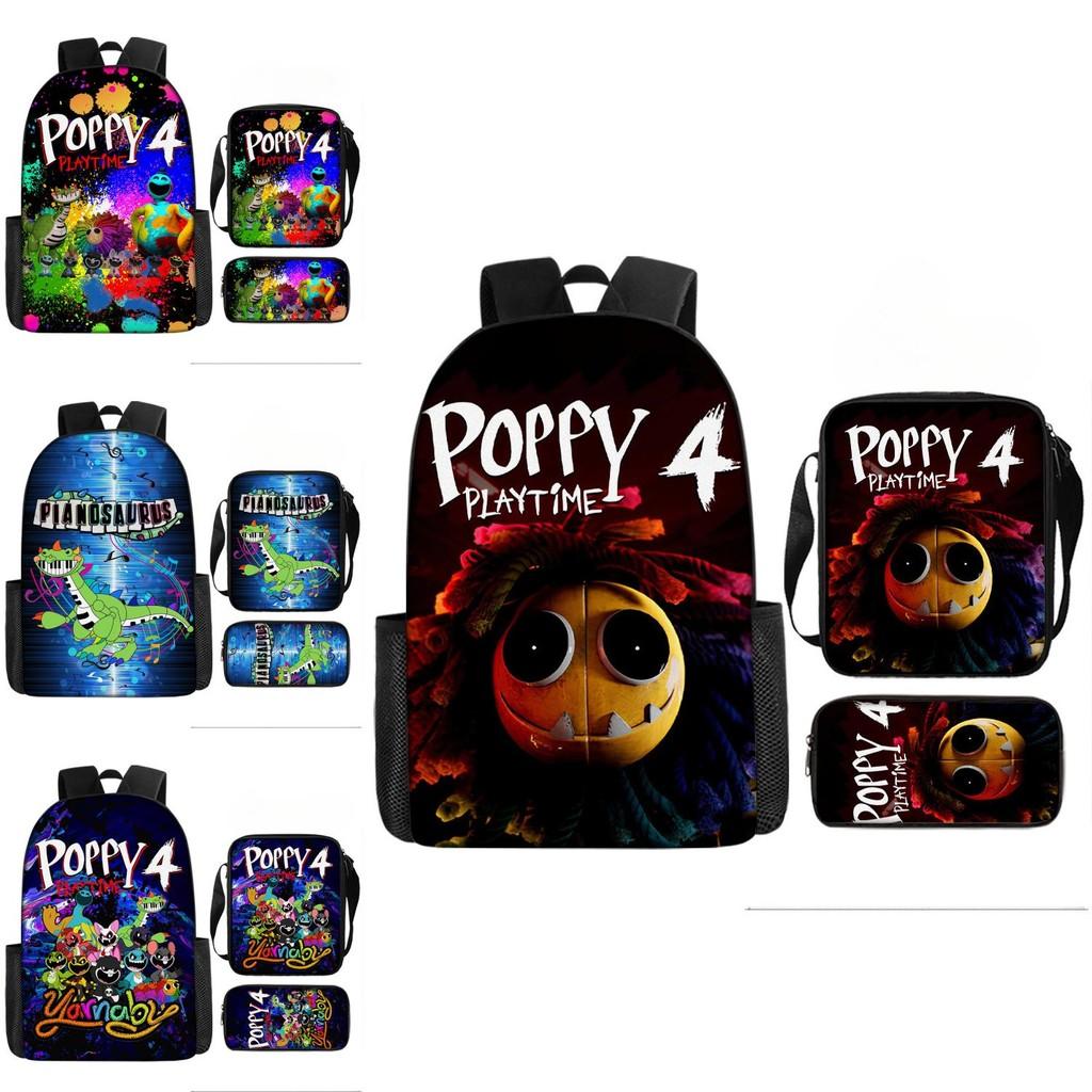 Poppy Playtime Chapter 4 Nightmare Critters Kids Backpack Oxford Lightweight School Bag With Cushion Straps For Elementary Students