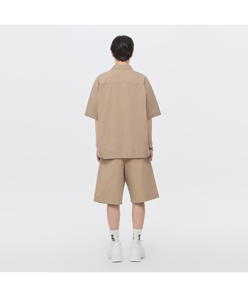 Keoseuuteommellou [Vincent] Beige Cotton Dyed Shorts Cwpam26491Bex