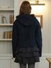 CLUNY Cable Two Way Knit Zipup Cardigan - Black