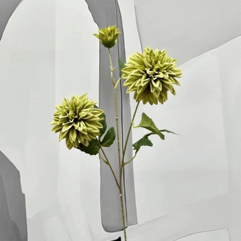 New 72cm Artificial Dahlia Flower 3 Heads Long Branch Faux Flower Floral Arrangement Hydrangea Flower Wedding Decor
