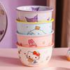 Sanrio Ceramic Rice Bowl Household Soup Bowl Rice Bowl Hello Kitty Hellokitty Cute Tableware Japanese Bowl