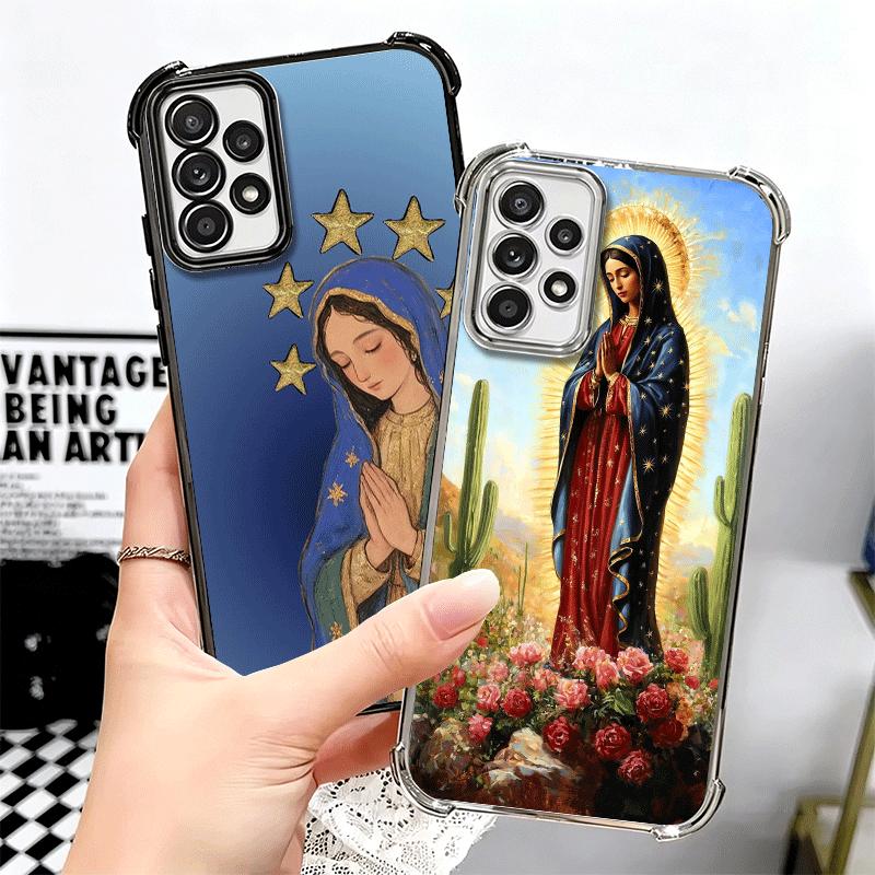 Virgen Mary Virgin De Guadalupe Plating Phone Case For Samsung A17 A07 A37 A57 A16 A56 A15 A55 A14 A54 A13 A53 A26 A36 A25 A35 A
