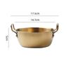 Gold Stainless Steel Bowl with Handle, Suitable for Hot Pot, Fried Food, Salad and Party Entertaining