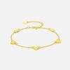 Elegant Gold Heart Bracelet: Versatile CNC-Designed Vietnamese Sand Gold Jewelry